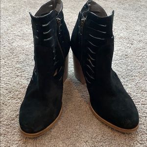 Seychelles cut-out boots, black suede